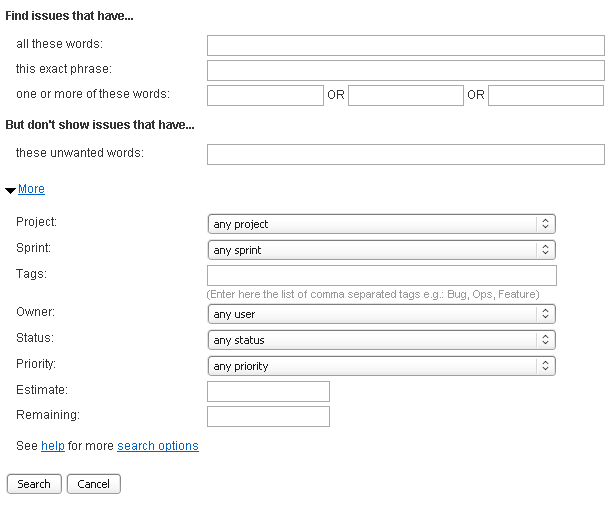 Advanced Search Form